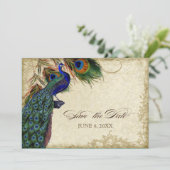 Pauw & Veren Save the Date Theekleurig (Staand voorkant)