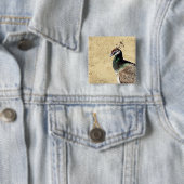 Pauw Vierkante Button 5,1 Cm (In situ)