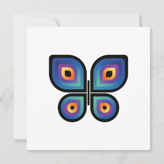 pauw-vlinder feestdagenkaart (Voorkant)