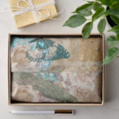  pauw vlinder kant ephemera roos chic tissuepapier (Geschenk)