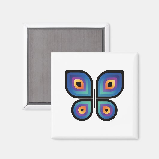 pauw-vlinder magneet (Voorkant / Achterkant)