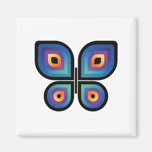 pauw-vlinder magneet (Voorkant)