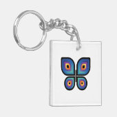 pauw-vlinder sleutelhanger (Voorkant Links)