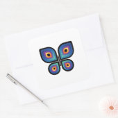 pauw-vlinder vierkante sticker (Envelop)