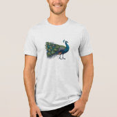 Pauw vogel Bella+Canvas Tri-blend T-Shirt (Voorkant)