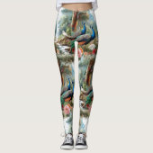 Pauw vogels in het bos leggings (Voorkant)