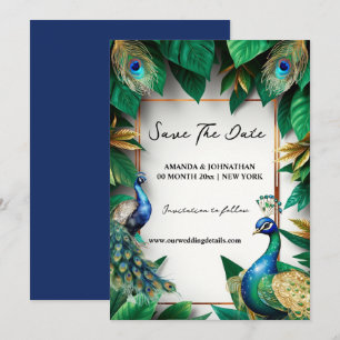 Pauw vogels luxe vogelveren elegant save the date