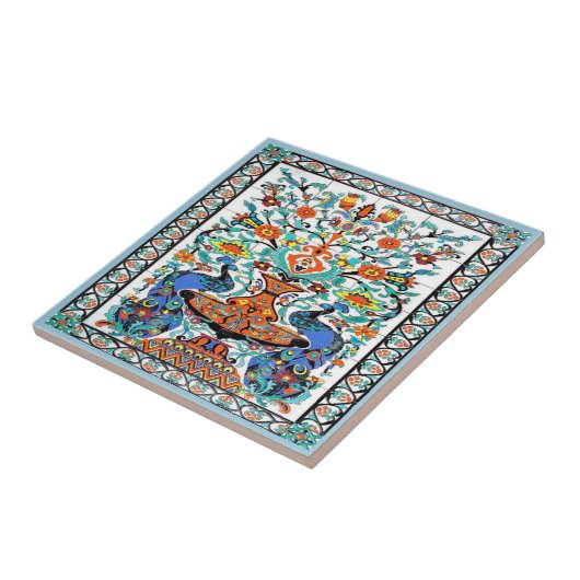 Pauw vogels Tegel, Tegeltje (Zijkant)