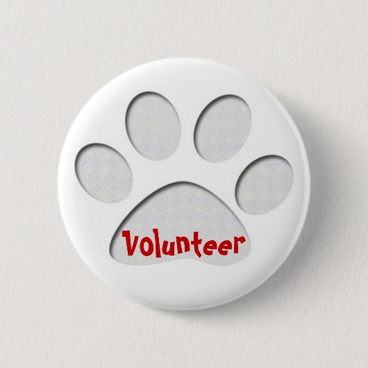 pauw, vrijwilliger ronde button 5,7 cm (Voorkant)