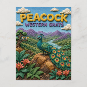 Pauw West-Ghats Moderne KlayKoo Briefkaart