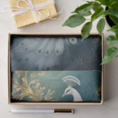 Pauw zit mooi, witte veer waterval tissuepapier (Geschenk)