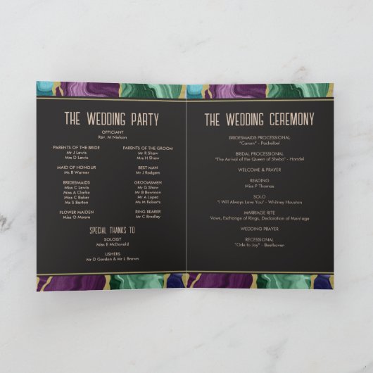 Pauwagittern Waterverf Agaat Huwelijk Programma (Binnen)