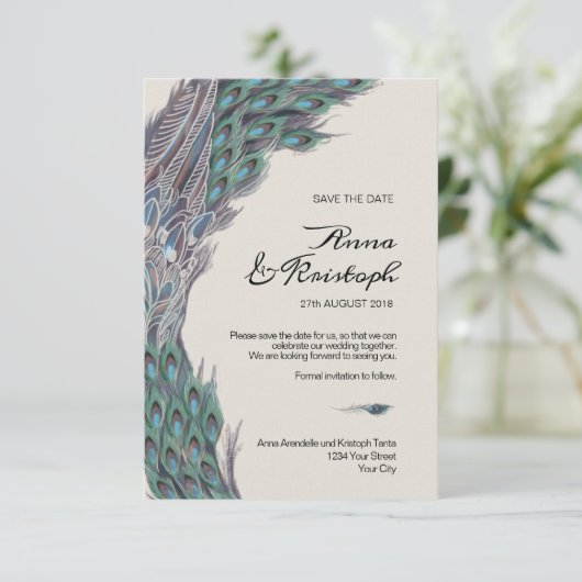 PAUWBESPARENDE KAART (Staand voorkant)