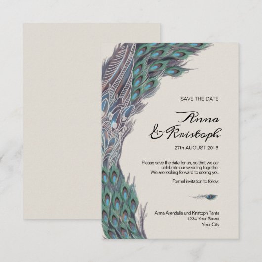 PAUWBESPARENDE KAART (Voorkant / Achterkant)