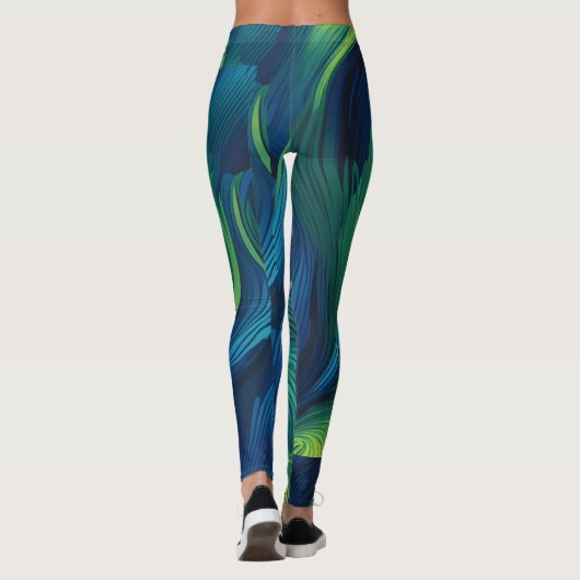 pauwbladen leggings (Achterkant)