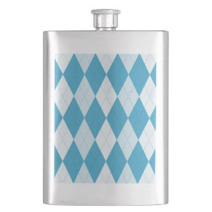 Pauwblauw Argyle Kleine Diamantvorm Heupfles