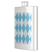 Pauwblauw Argyle Kleine Diamantvorm Heupfles (Links)