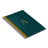 Pauwblauw Monogram Notitieboek (Rechterzijde)
