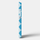 Pauwblauwe Argyle Kleine Diamantvorm Case-Mate iPhone Case (Achterkant / Links)