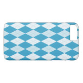 Pauwblauwe Argyle Kleine Diamantvorm Case-Mate iPhone Case (Achterkant (Horizontaal))