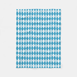 Pauwblauwe Argyle Kleine Diamantvorm Fleece Deken