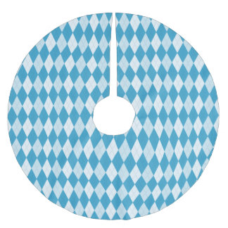Pauwblauwe Argyle Kleine Diamantvorm Kerstboom Rok