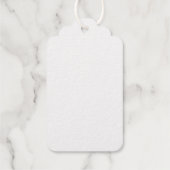 Pauwblauwe rozen cadeaulabels (Achterkant)