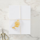 Pauwblauwe rozen cadeaulabels (Met Koord)