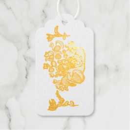 Pauwblauwe rozen cadeaulabels
