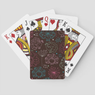 pauwbloem india behang vintage pokerkaarten
