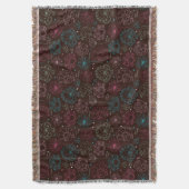 pauwbloem india wallpaper deken (Voorkant Verticaal)