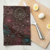 pauwbloem india wallpaper theedoek (Quarter Fold)