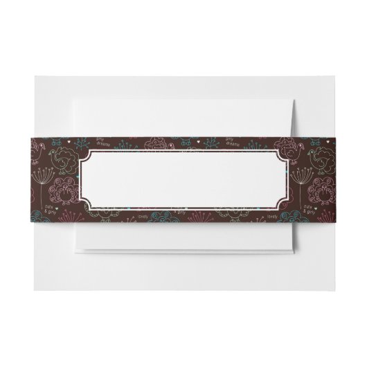 pauwbloem india wallpaper uitnodigingen wikkel (Voorkant Voorbeeld)