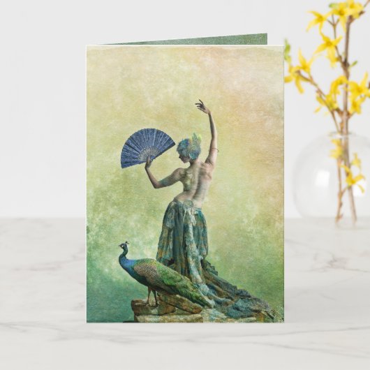 pauwdanseres kaart (Gele Bloem)