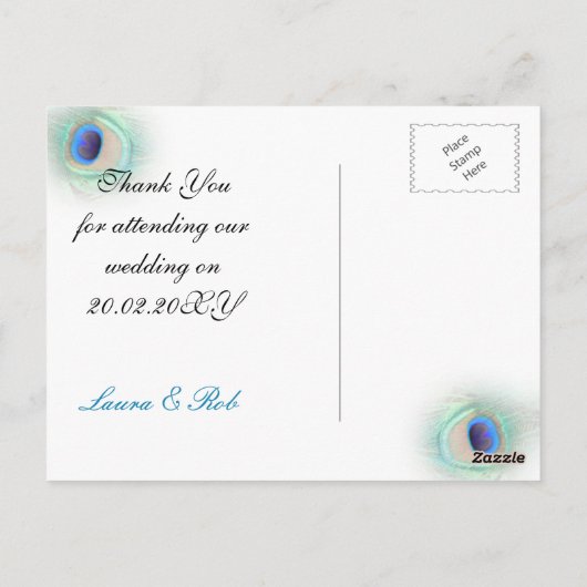 pauwen Dank u Kaarten (Achterkant)