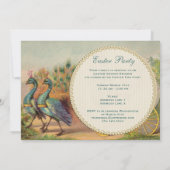 pauwen & eiervervoer paasfeest kaart (Achterkant)