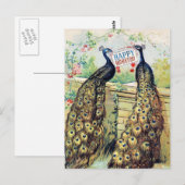  pauwen - Happy Moederdag Briefkaart (Voorkant / Achterkant)