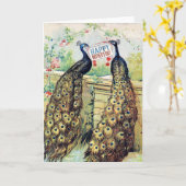  pauwen - Happy Moederdag Kaart (Gele Bloem)