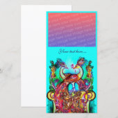 PAUWEN IN DE LIEFDE ,rood blauw turquoise groen (Voorkant / Achterkant)