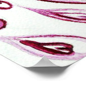 PAUWEN IN DE LIEFDE, Rood en Wit Poster (Hoek)