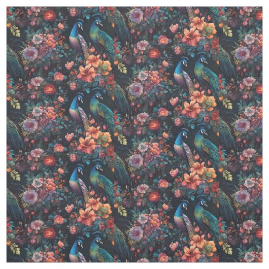pauwen in de tuin stof (Swatch)