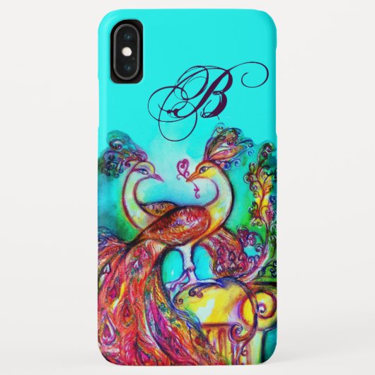PAUWEN IN LIEFDE MONOGRAAM Case-Mate iPhone CASE (Achterkant)