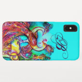 PAUWEN IN LIEFDE MONOGRAAM Case-Mate iPhone CASE (Achterkant (horizontaal))
