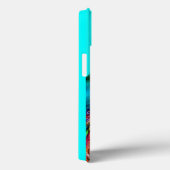 PAUWEN IN LIEFDE MONOGRAAM Turquoise Blauw Case-Mate iPhone Case (Achterkant / Rechts)