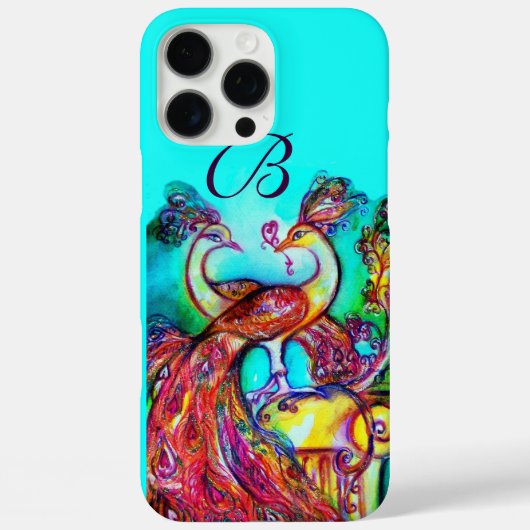 PAUWEN IN LIEFDE MONOGRAM Case-Mate iPhone CASE (Achterkant)