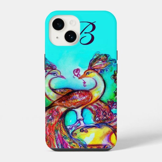 PAUWEN IN LIEFDE MONOGRAM iPhone HOESJE (Achterkant)