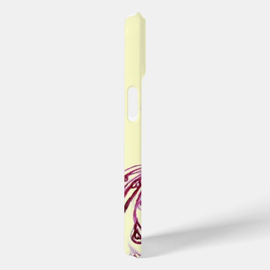 PAUWEN IN LIEFDE MONOGRAM Paars Crème Case-Mate iPhone Case (Achterkant / Rechts)