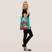 PAUWEN IN LIEFDE rood blauw turquoise groene Tote Tote Bag (Op model)