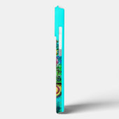 PAUWEN IN LIEFDE Rood Turquoise Blauw Case-Mate iPhone Case (Achterkant / Links)