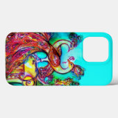 PAUWEN IN LIEFDE Rood Turquoise Blauw Case-Mate iPhone Case (Achterkant (horizontaal))